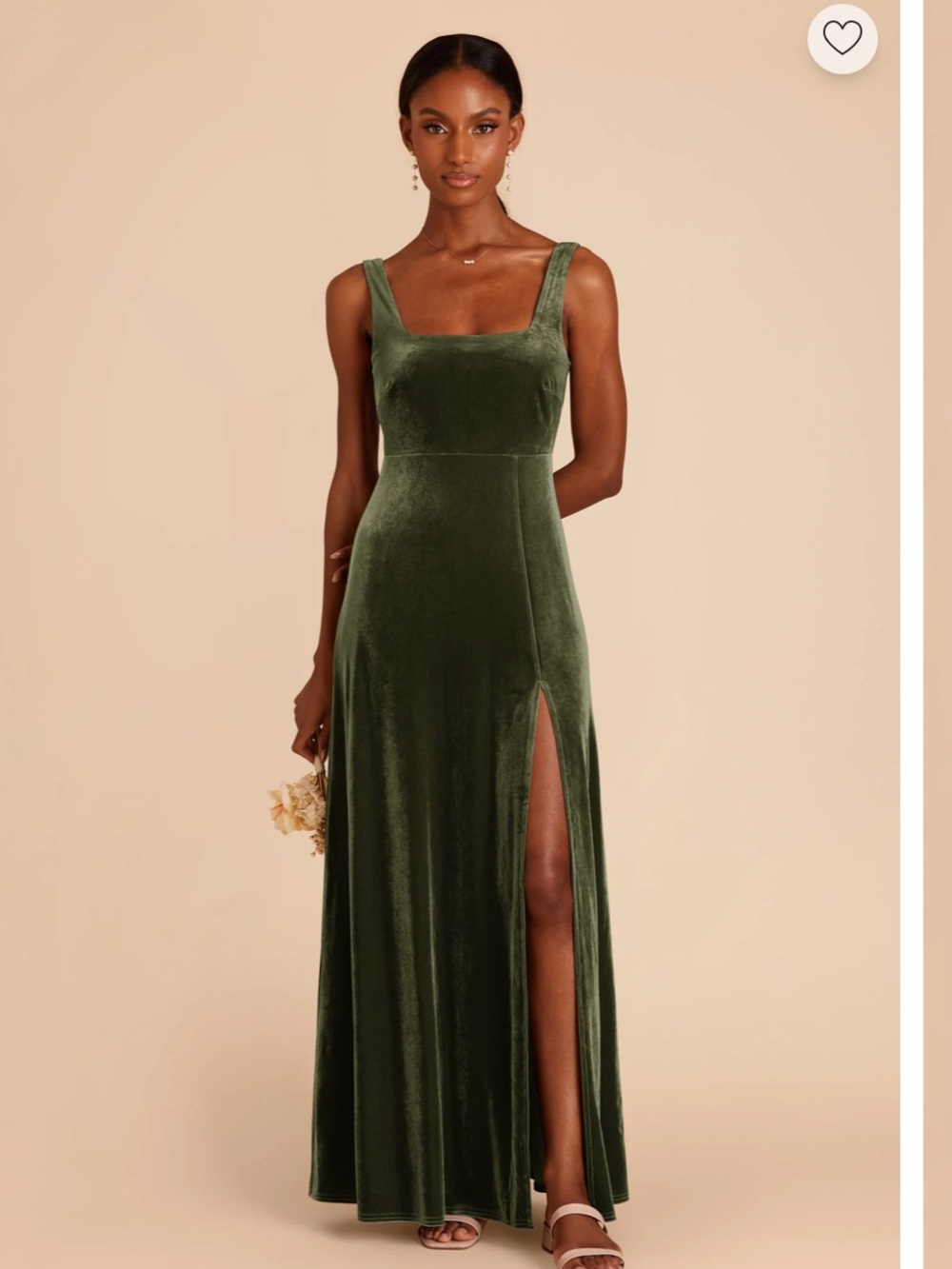 Birdy Grey Alex Velvet Long Slit Dress